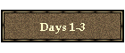 Days 1-3
