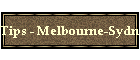Tips:  Melbourne-Sydney